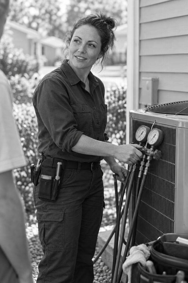 HVAC service professional