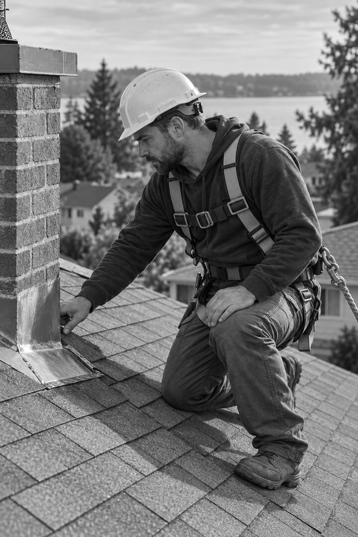 Roofing service professional