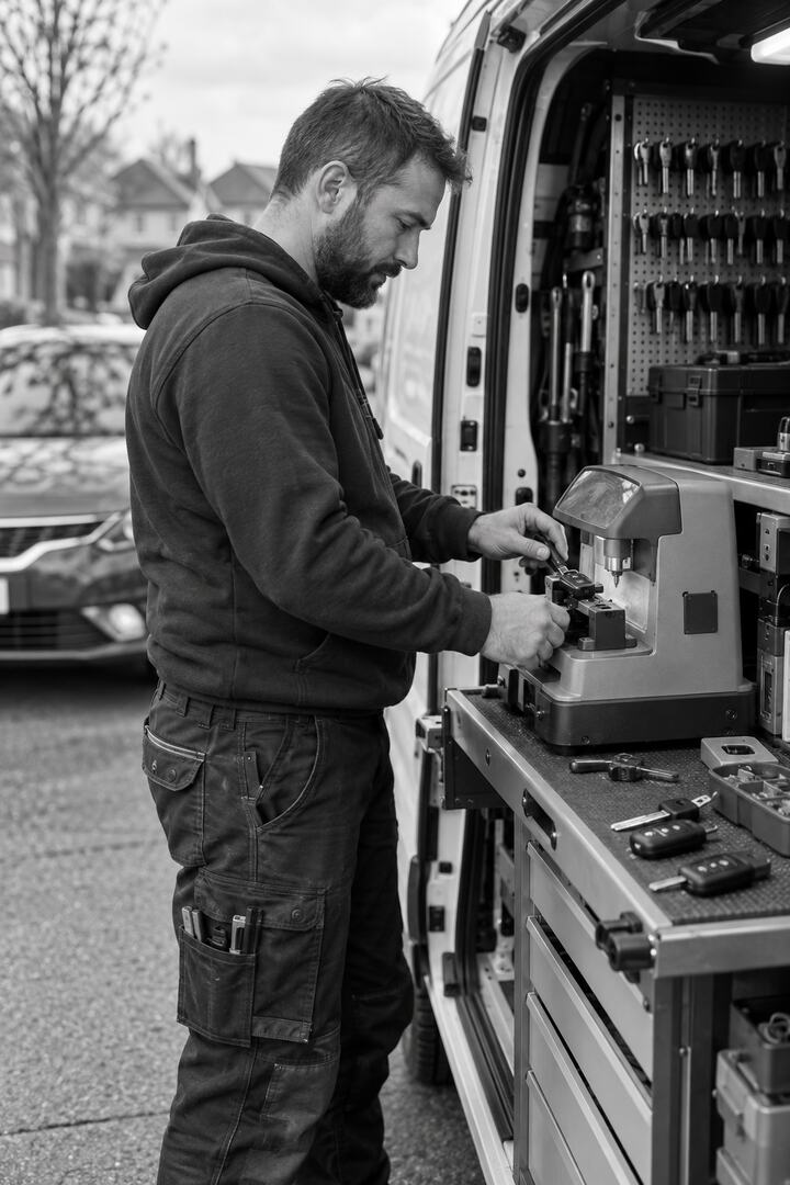 Locksmith service professional